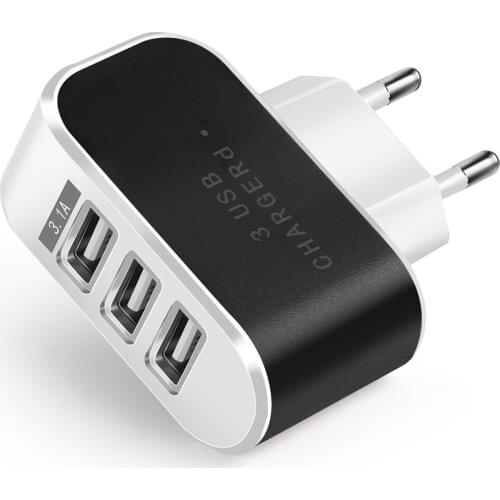 USB Charger 3 Ports 5V2A Travel USB Wall Power Adapter EU Charger Charging For iPhone Xiaomi Samsung HTC Huawei P20 Lite