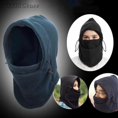 New Fashion Warm Cap Winter Men Women Hats Waterproof Thermal Fleece Hat Hooded Neck Warmer Hiking Scarves