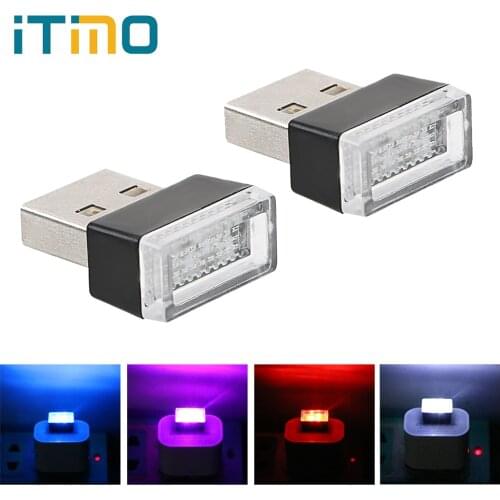 For Car Cigarette Lighter PC Decorative Lamp Emergency Lighting Car-styling Car LED Atmosphere Lights with USB Sockets