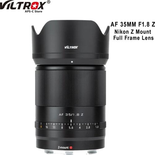 VILTROX AF 35mm F1.8 Auto Focus Full Frame Wide Angle Prime Lens Large Aperture Z Mount Use for Nikon Z6 II Z7 Z50 Camera Lens