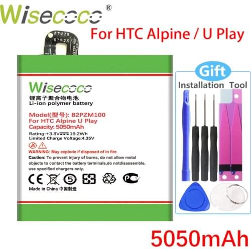 WISECOCO 5050mAh B2PZM100 Battery For HTC Alpine U Play Phone In Stock High Quality Battery+Tracking Number