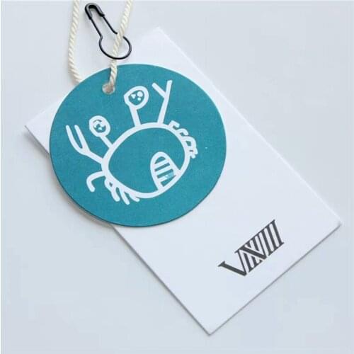 Zeqi customized hang tags die cut price paper kids tag 300gsm price tags for clothing round paper tags