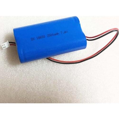 US 1-2PCS 2500mAh 7.4V 18650 lithium ion rechargeable battery Li-ion cell protected XH 2.54 Plug for speaker amplifier led light