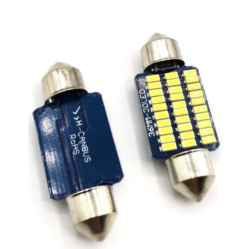 1x Festoon 31mm 36mm 39mm 41mm C5W C10W LED Bulb Canbus No error Car Interior Reading LED Light License Plate Lamps 3014 SMD