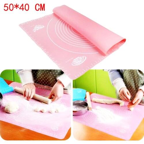1PCS 50*40cm Non Stick Rolling Dough Mat Silicone Baking Mats And Liners Oven Silicone Pastry Mat Bakeware cozinha