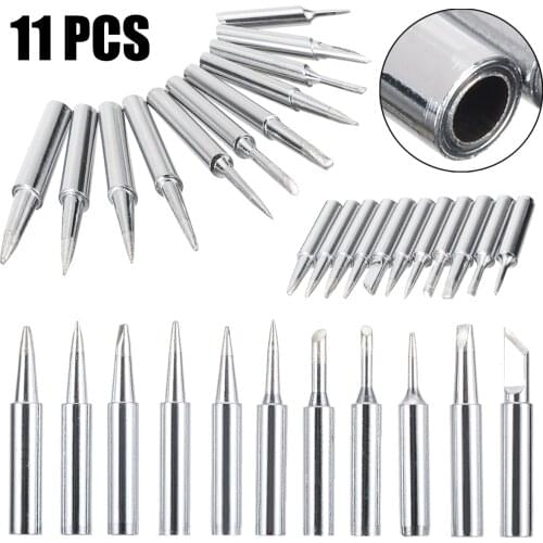 11pcs Lead Free Welding Tips Soldering Screwdriver Iron Tip Replacement Parts for Hakko 900M/933/936 Soldering Station