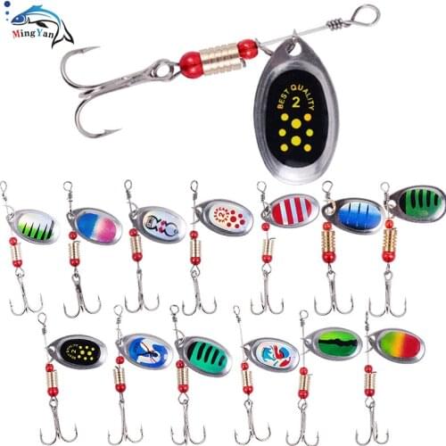 13 Colors Peche Spinner Fishing Lures Wobblers CrankBaits Jig Shone Metal Sequin Trout Spoon with Hooks for Carp Fishing Pesca