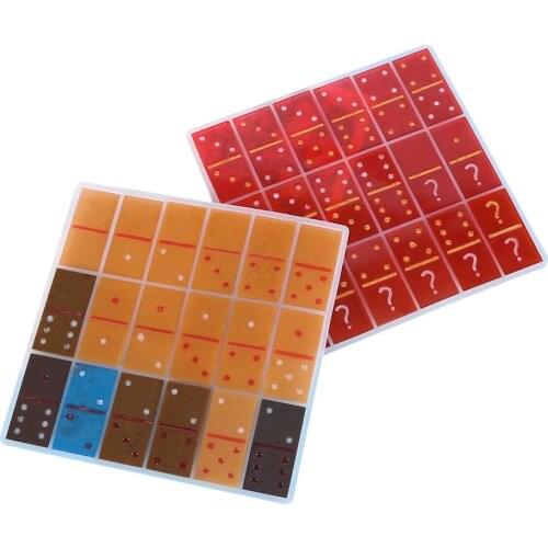 2Pcs/Set Big Size Domino Silicone Resin Molds Personlized Domino Game Making DIY Craft Jewelry Casting