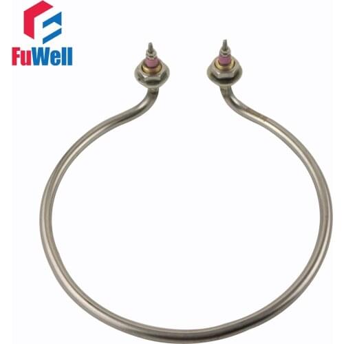 304 Stainless Steel Racket Shaped Elbow Water Heating Element 220V 2KW 220mm Circle Diameter Electric Tube Heater
