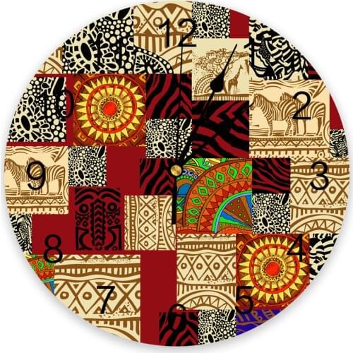 African Ethnic Style 3D Wall Clock Modern Design Living Room Decoration Kitchen Clock Art Wall Watch Home Decor