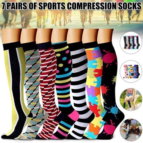40 styles Quality Unisex Compression Stockings Cycling Socks Fit For Edema, Diabetes, Varicose Veins, Running Marathon Socks