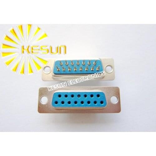 50pcs/lot DP15 15P 15Pin Female Serial PCB Standard Dip D-Sub Connector