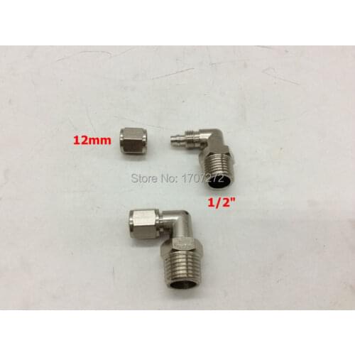 Free shipping brass quick connectors for 12mm hose and 1/2 thread direction type pipe fitting,copper fitting, brass fitting