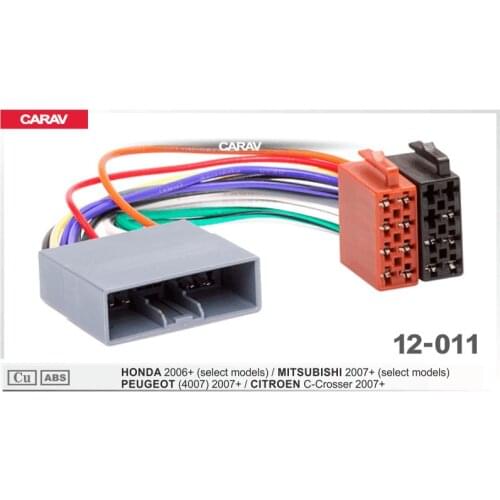 CARAV 12-011 ISO Radio Wiring Harness Adaptor connector For HONDA For MITSUBISHI For PEUGEOT For CITROEN C-Crosser 2007