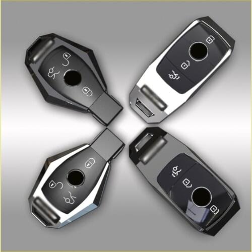 Zinc Alloy Car Key Shell for Mercedes-Benz C260L E200 Series S/A/C /GLE/CLA/CLS/SLK/AMG/ML Class Car Key Protection Cover Buckle