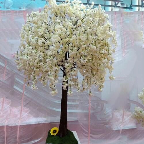 2M Height Artificial Cherry Blossom Tree Christmas Fairy Garden Party Wedding Centerpieces Decorations Artificial Plant 6.5ft