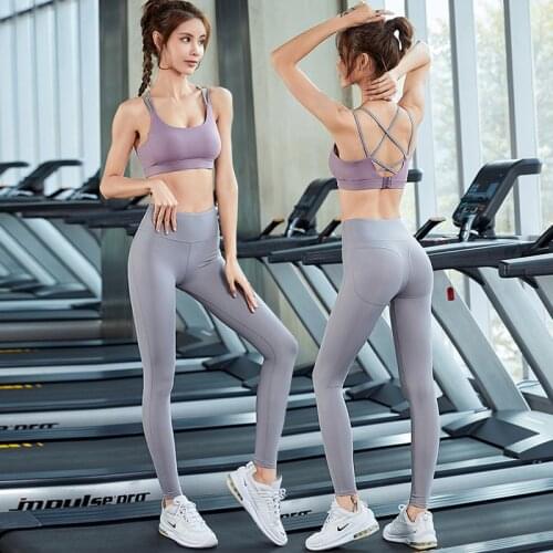 Yoga Set Yoga Leggings Set Women Fitness Suit For Yoga Clothes High Waist Gym Workout Sportswear Gym Sports Clothing New 2021