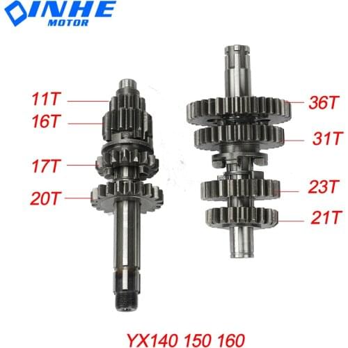 YX150 YX160 Transmission Gear Box Main Counter Shaft Kit For YinXiang YX150 160cc Engine Dirt Pit Bike BSE KAYO SSR