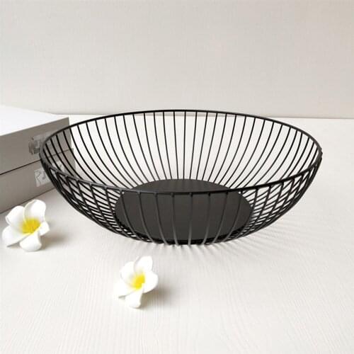 Fruit Bowl Basket For Living Room Household Iron Art Black White Golden Kitchen Storage Rack Nordic Style Three-layer Trays