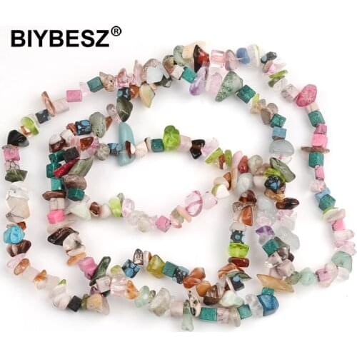 Colorful Irregular Natural Strand Rubble Gravel Chips Beads Stone Beads For Jewelry Making DIY Necklace Bracelet