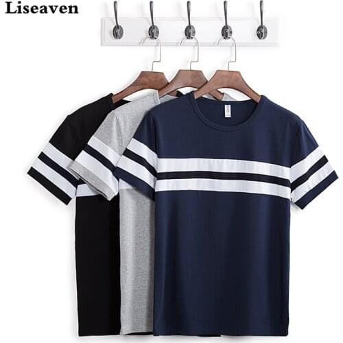Liseaven Men tshirt 2018 Striped Design T-Shirts Mens Clothing Short Sleeve Male Casual T Shirt