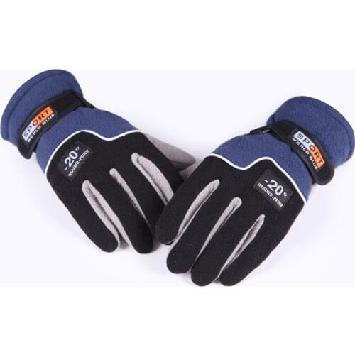 1 Pair Men Women Winter Ourdoor Sport Gloves Ultra Light Polar Fleece Skiing Gloves Windproof Motorcycle Climbing Cycling Luvas