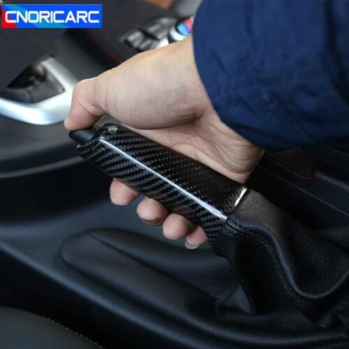 Carbon Fiber Control Gearshift Hand Brake Cover Trim For BMW 1/2series E88 F22 F20 F21 2014-2017 Car Pull Rod Decals