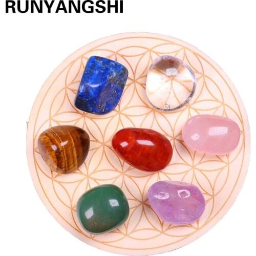 Natural Crystal quartz Healing gemstone Seven chakras crystal stone for Yoga Meditation Spiritual Reiki Balancing