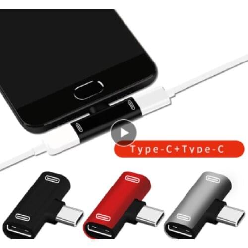 Micro USB Type C Adapter For Xiaomi Huawei Phone Accessories Adaptador T-shape Type C To 3.5mm Earphone Jack TypeC Charge Jack