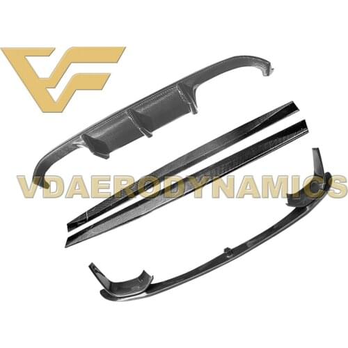 Suitable For 12-18 BMW F80 F82 M3 M4 VAD-MP Carbon Fiber Full Lip Body Kit Front Lip Rear Lip Diffuser Side Skirts