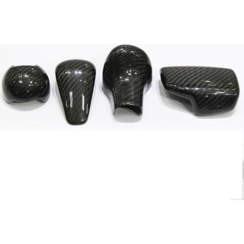Suitable for Audi carbon fiber modified A3 A4 A5 A6 A7 Q5 Q3 carbon fiber gear stickers interior stickers