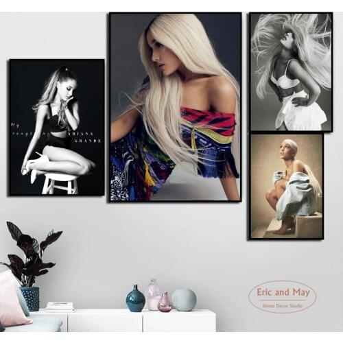 Pop Star Ariana Grande Canvas Painting Poster HD Print Wall Art Living Room Home Decoration
