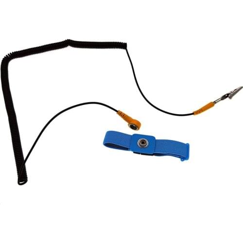 Length 4.5m pu high elastic anti-static buckle wrist strap esd wrist strap