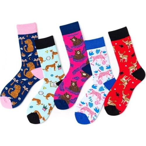 Cute Bear Socks Womens Cotton Socks 1 Pair Of Female Socks Cartoon Happy Pure Cotton Socks Cute Socks