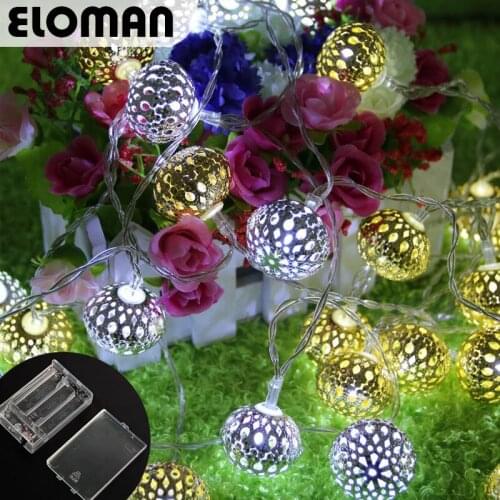 ELOMAN powered by AA battery led light string 20PCS led lights for wedding home garden party decoration