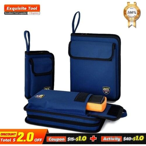 Hard Plate Professional Electricians Tool Bag Multifunctional Storage Organizer Kit Pouch Toolkit Electrician Instrument Cases