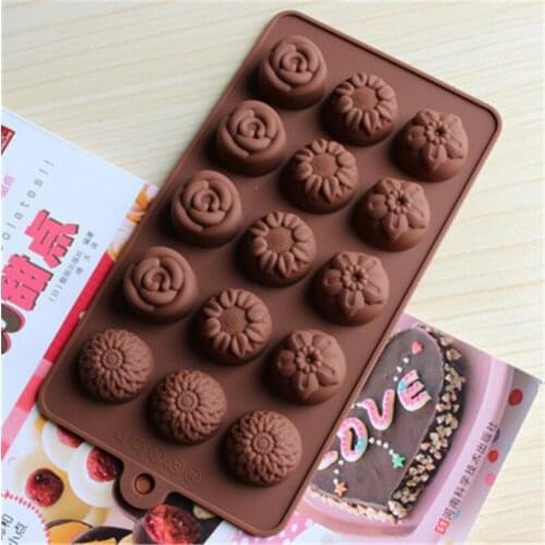 15 Holes Silicone Mold Jelly Soap Chocolate Mould DIY Baking Cake Decorating Tool kitchen Accessorie Bakeware Ice Tray Mold