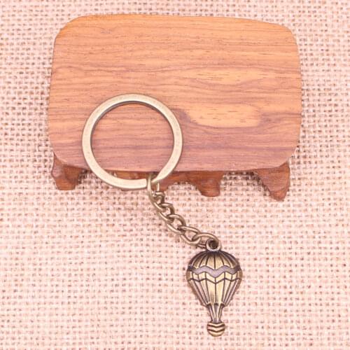 20pcs New Fashion Keychain 29x17mm fire balloon Pendants DIY Men Jewelry Car Key Chain Ring Holder Souvenir For Gift