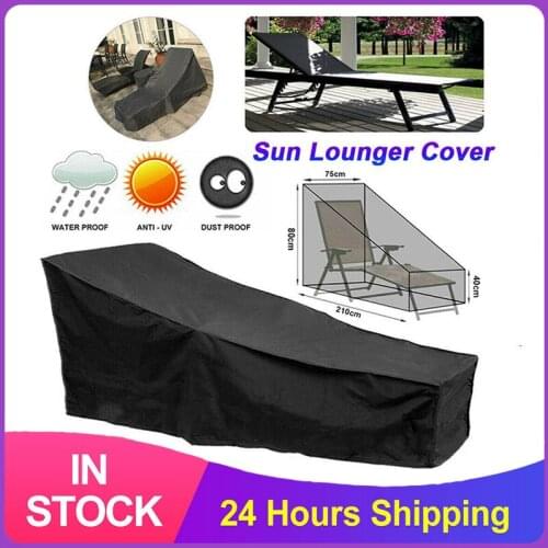 420D Outdoor Beach Chair Cover Furniture Recliner Cover Dust Cover Oxford Cloth Waterproof Cover Protective Cover Garden Supplie