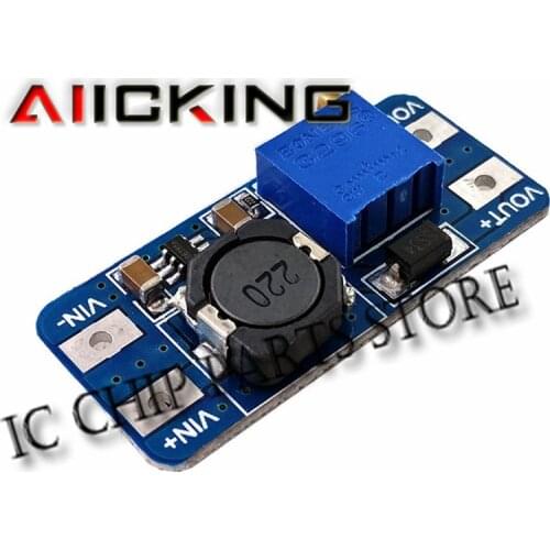 5PCS MT3608 DC-DC boost module 2A boost board input voltage 2V-24V rise 5V/9V/12V/28V adjustable