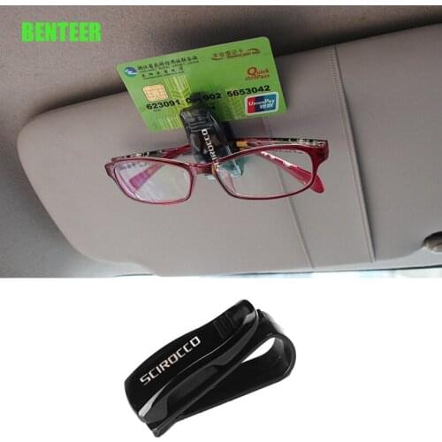 Car Glasses Bracket Case Sun Visor Card holder sticker For volkswagen Scirocco