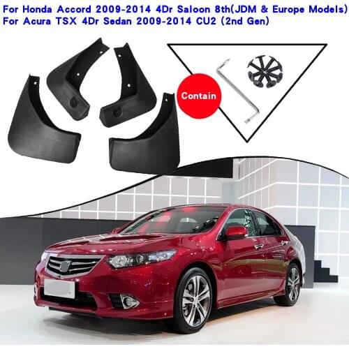 Car Fender Accessories For Honda Accord Euro Acura TSX 2009-2014 Mudguards Splash Guards Fender Mudflaps Car Fender Mud Flaps