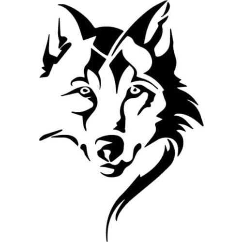 11.4CM*16.6CM Wolf Head Decorate Body Of Car Creative Car Sticker Vinyl Decal