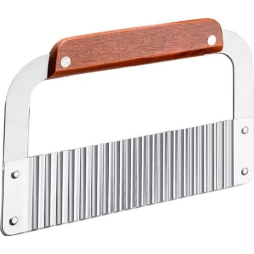 Stainless Steel Corrugated Knife Creative Wave Potato Knife Potato Cut Kitchen Fries Cut Supplies
