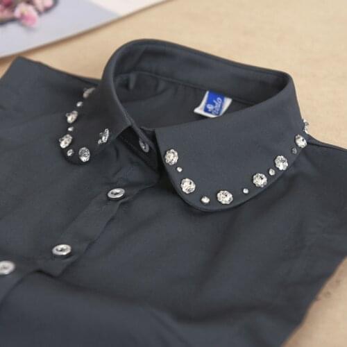 2021 Fashion Handmade Beads White Black Fake Collars Necklace False Collars Sweater Decorative Blouse Tops Detachable Collar