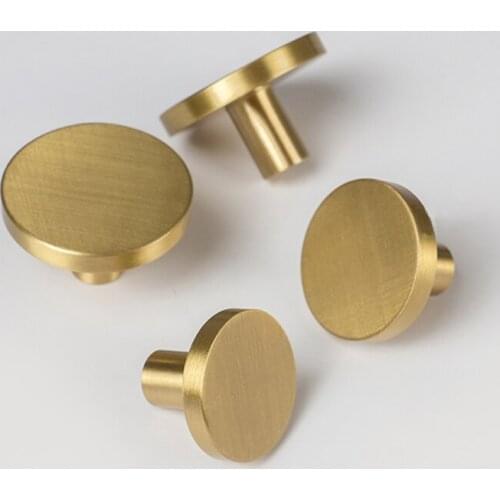 Round Brass Dresser Knobs Drawer Pulls Handles Cabinet Door Knob Handle Antique Rustic Kitchen Hardware Pull