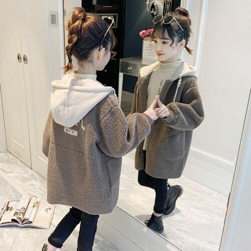 Cute Long Jacket Winter Spring Autumn Coat Outerwear Top Children Clothes School Kids Costume Teenage Girl Clothing High Quality