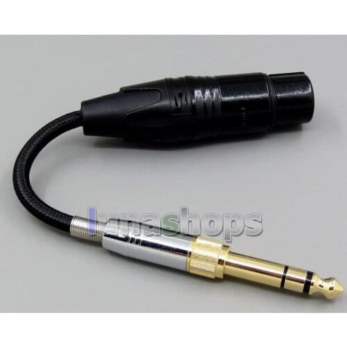 LN006052 4 Pins XLR Female Balanced Connect To 6.5mm 3.5mm Adapter Converter Silver Plated Net Shielding Cable