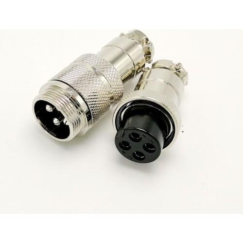 M20 GX20 4Pins 20mm Male and Female Butt joint Connector kit GX20 Socket+Plug Aviation plug interface 2set/lot