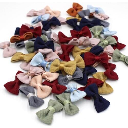 20pcs/lot Cloth Bow-Knot Mini Rosette for Home Wedding Party Cloth Cake Clothing Decoration Scrapbooking DIY Crafts Supplies